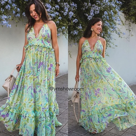 MANGO Flowy maxi dress - Picture 1 of 5
